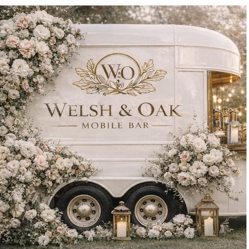 Welsh & Oak trailer bar at a wedding